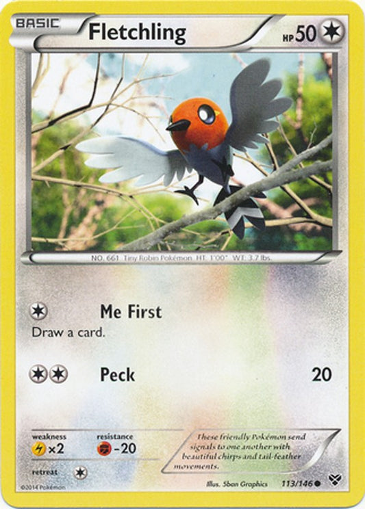 Fletchling 113/146 - Pokemon XY Common Card