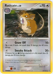 Pokemon Secret Wonders Uncommon Card - Raticate 61/132