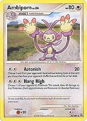 Pokemon Diamond and Pearl Majestic Dawn- Ambipom(Uncommon)
