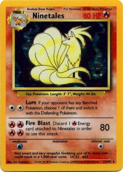 Pokemon Basic Holofoil Card - Ninetales 12/102