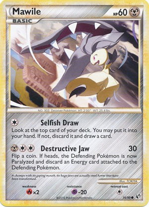 Pokemon Card HeartGold SoulSilver HS Undaunted Common Mawile 56/90