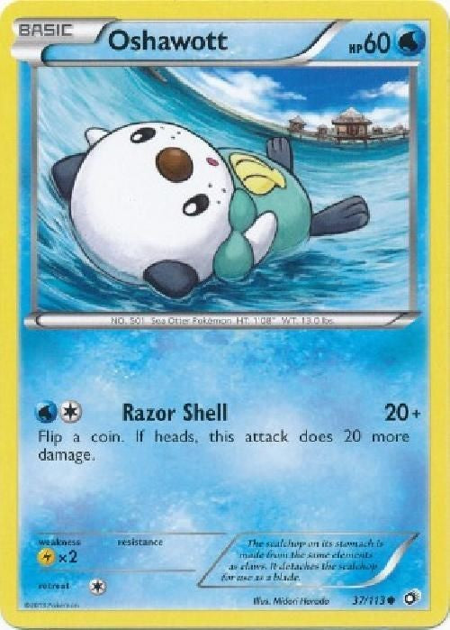Oshawott 37/113 - Pokemon Legendary Treasures Common Card