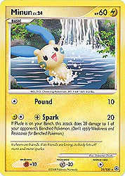 Pokemon Diamond and Pearl Majestic Dawn- Minun(Rare)