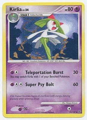 Pokemon Platinum Edition Uncommon Card - Kirlia 51/127