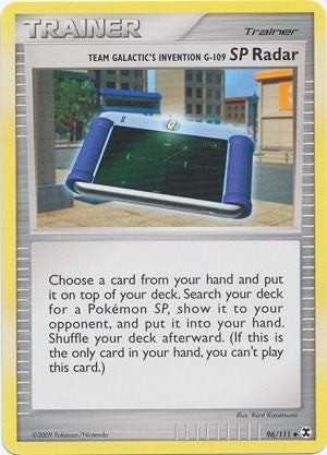 Pokemon Platinum Rising Rivals Single Card Uncommon SP Radar 96/111