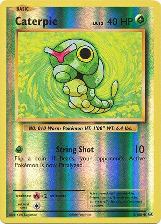 Caterpie 3/108 Common - Reverse Pokemon XY Evolutions Single Card