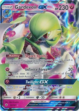 Gardevoir GX 93/147 Ultra Rare - Pokemon Sun & Moon Burning Shadows Card