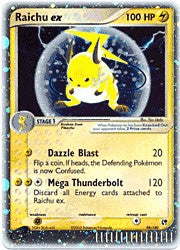 Pokemon Sandstorm Ultra Rare Card - Raichu ex 98/100