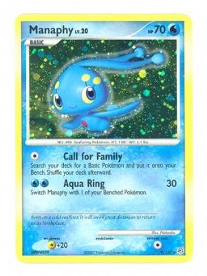Pokemon Diamond & Pearl Holo Rare Card - Manaphy 9/130