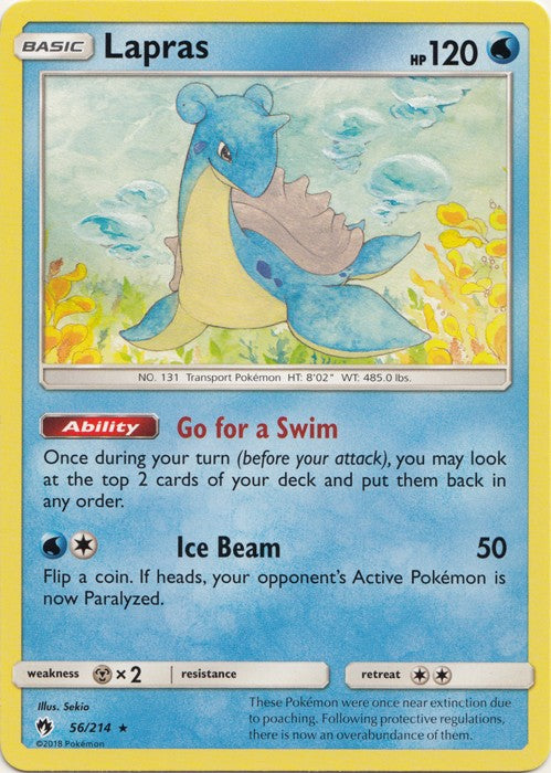 Lapras - 56/214 Pokemon » SM Lost Thunder Rare