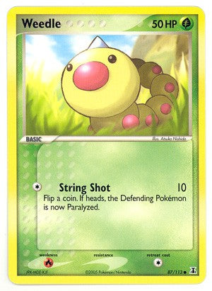 Pokemon EX Delta Species Common Weedle #87 Pokemon EX Delta Species Common Weedle #87