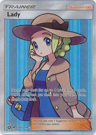 Lady - SV86/SV94 - Full Art Ultra Rare Sun & Moon: Hidden Fates Singles