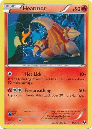 Pokemon Dark Explorers Rare Card - Heatmor 19/108