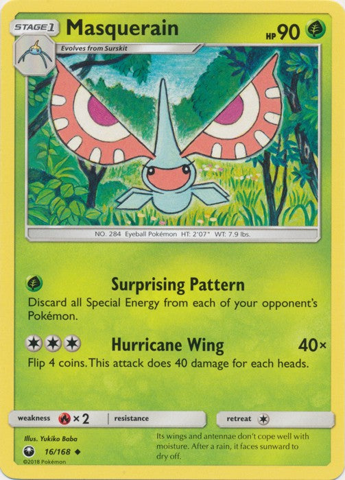 Masquerain 16/168 : Uncommon Mint/Near Mint Pokemon Card : SM07: Celestial Storm Masquerain 16/168 : Uncommon Mint/Near Mint Pokemon Card : SM07: Celestial Storm