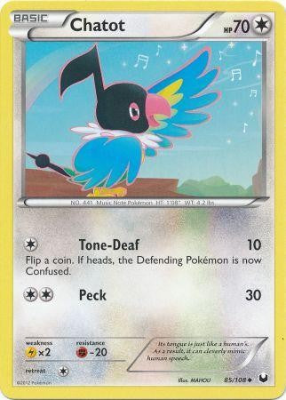 Pokemon Dark Explorers Uncommon Card - Chatot 85/108