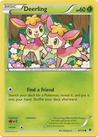 Deerling 8/124 Common - Pokemon XY Fates Collide Card