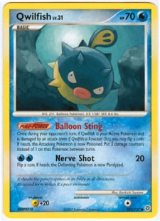 Pokemon Secret Wonders Common Card - Qwilfish 101/132