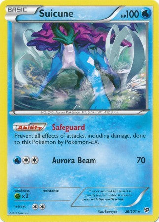 Suicune 20/101 - Pokemon Plasma Blast Rare Card