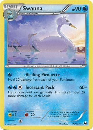 pokemon card swanna Pokemon Dark Explorers Swanna #36