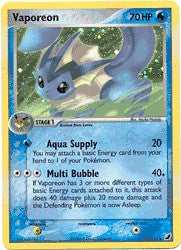 Pokemon EX Unseen Forces Holo Rare Card - Vaporeon 19/115