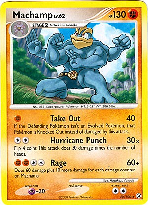 Pokemon Diamond and Pearl Stormfront Card - Machamp (R)