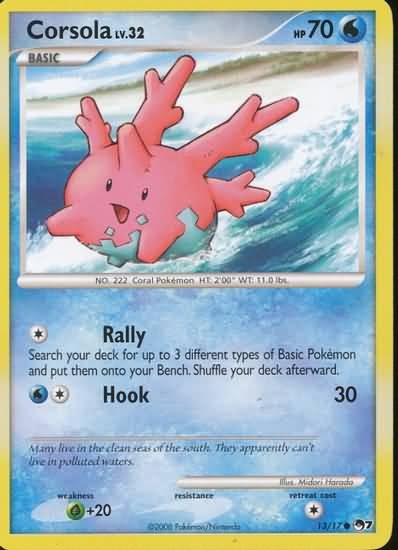 Pokemon Corsola 13/17 Common Promo Single Card