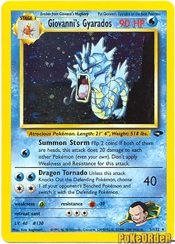 Gym Challenge - Giovanni's Gyarados Holofoil