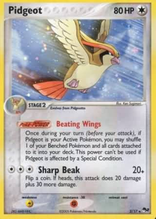 Pokemon POP Series 2 Promo Card Pidgeot 2/17 Holo Rare