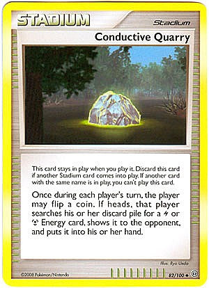 Pokemon Diamond and Pearl Stormfront Card - Conductive Quarry (U)