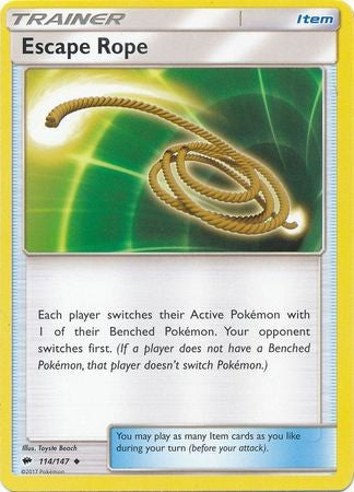 Escape Rope 114/147 Uncommon - Pokemon Sun & Moon Burning Shadows Card