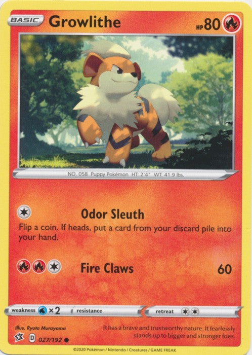 Growlithe - 027/192 Pokemon » SWSH Rebel Clash Common