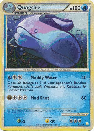 Pokemon HeartGold SoulSilver Single Card Holofoil Rare Quagsire 9/123