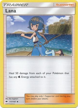 Lana 117/147 Uncommon - Pokemon Sun & Moon Burning Shadows Card