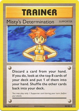 Misty's Determination 80/108 Uncommon - Pokemon XY Evolutions Single Card