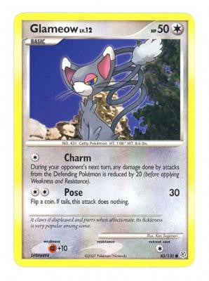 Pokemon Diamond & Pearl Common Card - Glameow 83/130