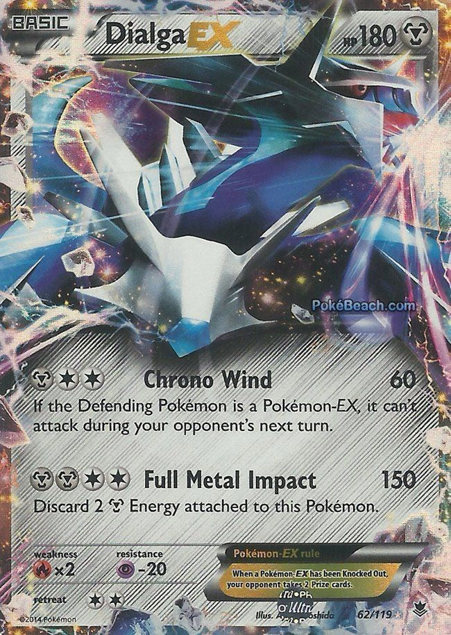 Dialga EX 62/119 - Pokemon XY Phantom Forces Ultra Rare Card