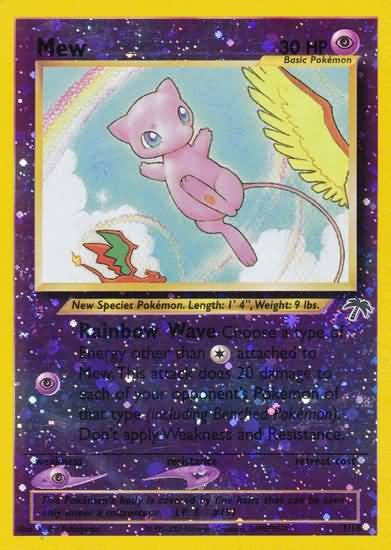 Mew 1/18 - Pokemon Reverse Holo Promo Card