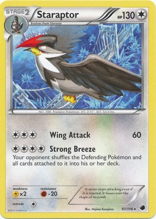 Staraptor 97/116 - Pokemon Plasma Freeze Rare Card