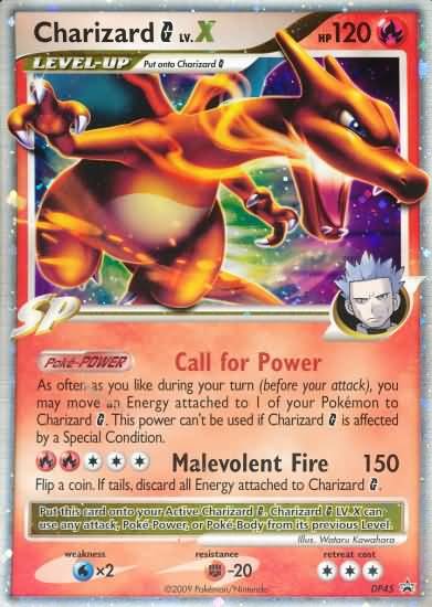 Pokemon Diamond & Pearl Ultra Rare Promo Card - Charizard G LV.X DP45