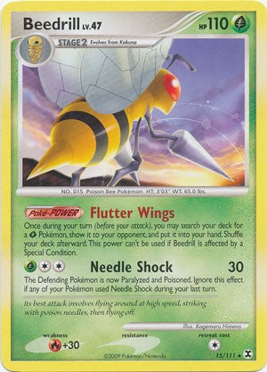 Pokemon Platinum Rising Rivals Single Card Rare Beedrill 15/111