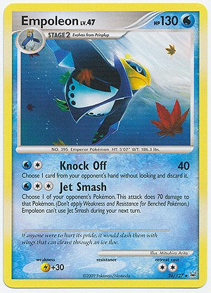 Pokemon Platinum Edition Rare Card - Empoleon 26/127
