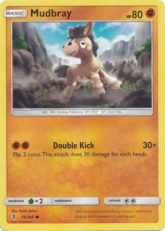 Mudbray 75/145 Common - Pokemon Sun & Moon Guardians Rising Card