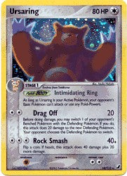 Pokemon EX Unseen Forces Holo Rare Card - Ursaring 18/115