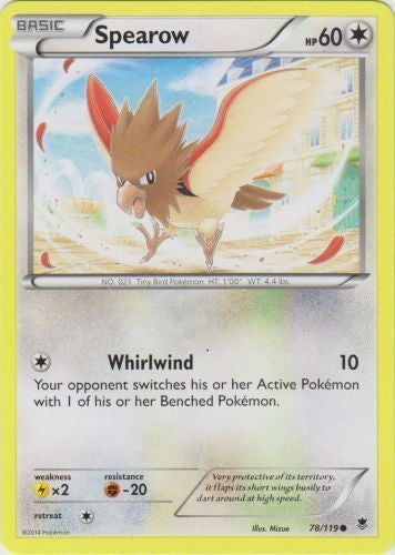 Spearow 78/119 - Common Pokemon XY Phantom Forces Card
