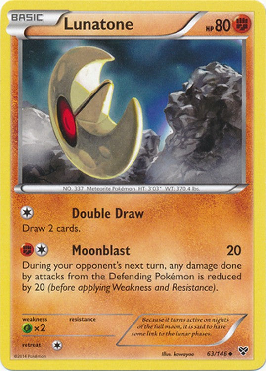 Lunatone 63/146 - Pokemon XY Uncommon Card Lunatone 63/146 - Pokemon XY Uncommon Card