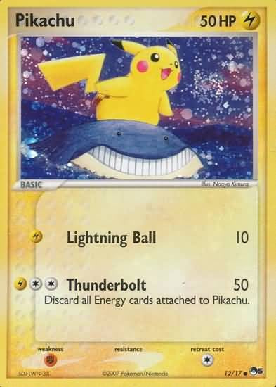 Pokemon POP Series 5 Promo Card Pikachu 12/17 Common