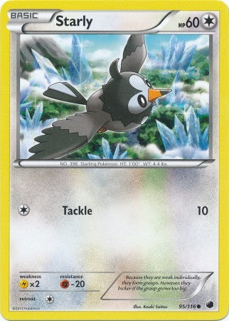 Starly 95/116 - Pokemon Plasma Freeze Common Card