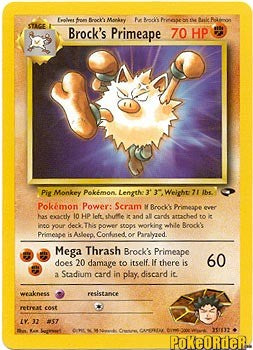 monkey pokemon card Pokemon Single Card GYM CHALLENGE (1st Edition)