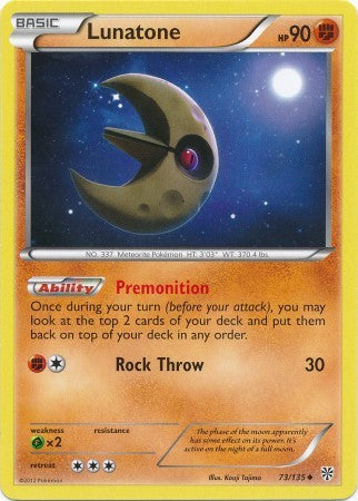 Lunatone 73/135 - Pokemon Plasma Storm Uncommon Card