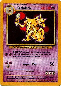 Pokemon Basic Uncommon Card - Kadabra 32/102